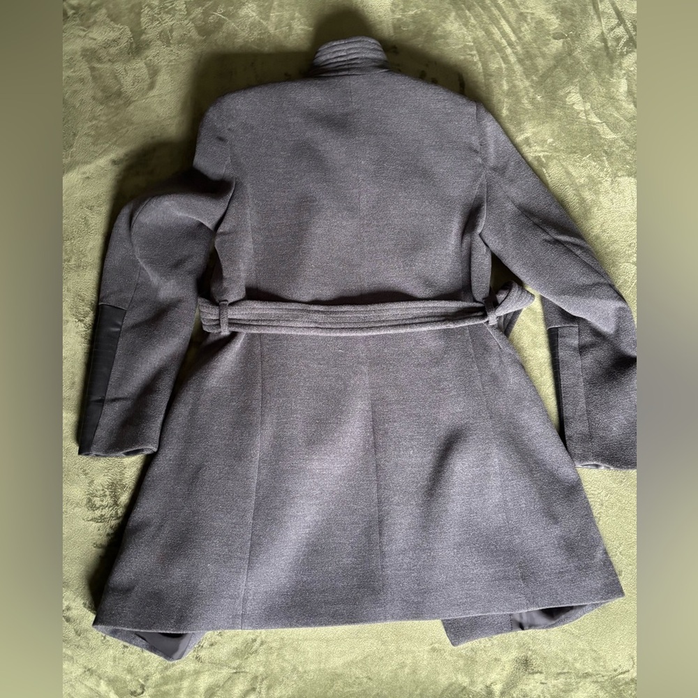 Vero Moda Charcoal Trench Coat with Black Details - Picture 2 of 7